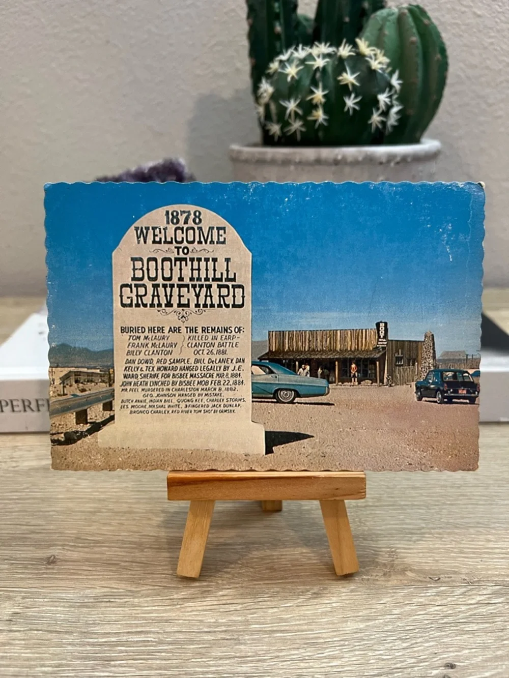 Vintage Tombstone Arizona Boot Hill Graveyard‎ Old West Unused Postcard